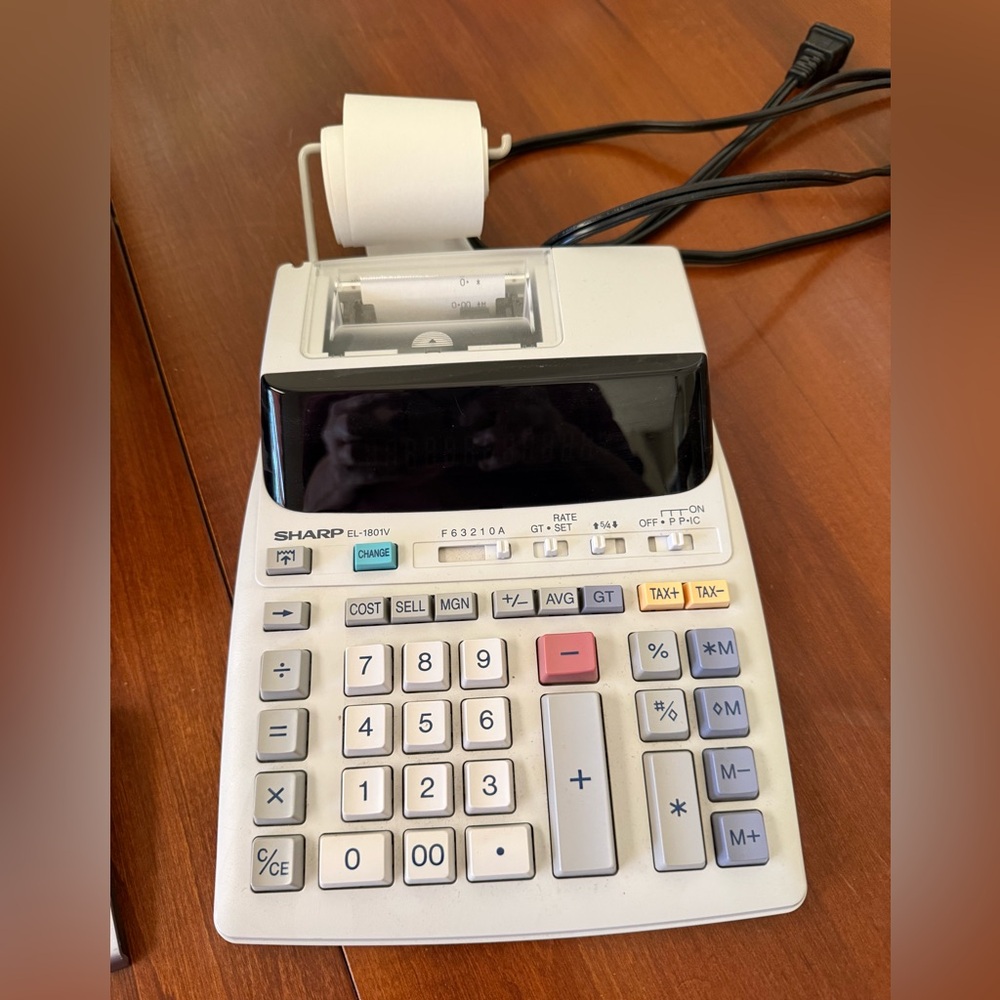 Sharp EL-1801V Printing Calculator